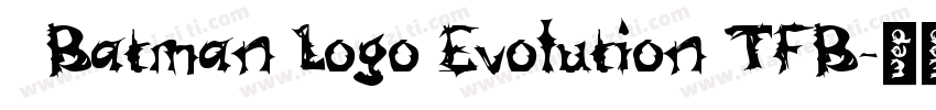   Batman Logo Evolution TFB字体转换